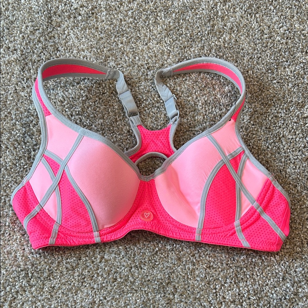 Cotton On Vibrant Pink and Gray Sports Bra